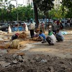 Phnom Penh - Straßenarbeiten