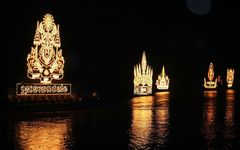 Phnom Penh - Wasserfestival - bei Nacht