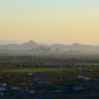 Phoenix Arizona im Morgen Dunst