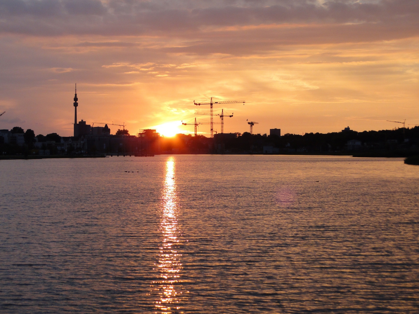 Phönixsee Sonnenuntergang