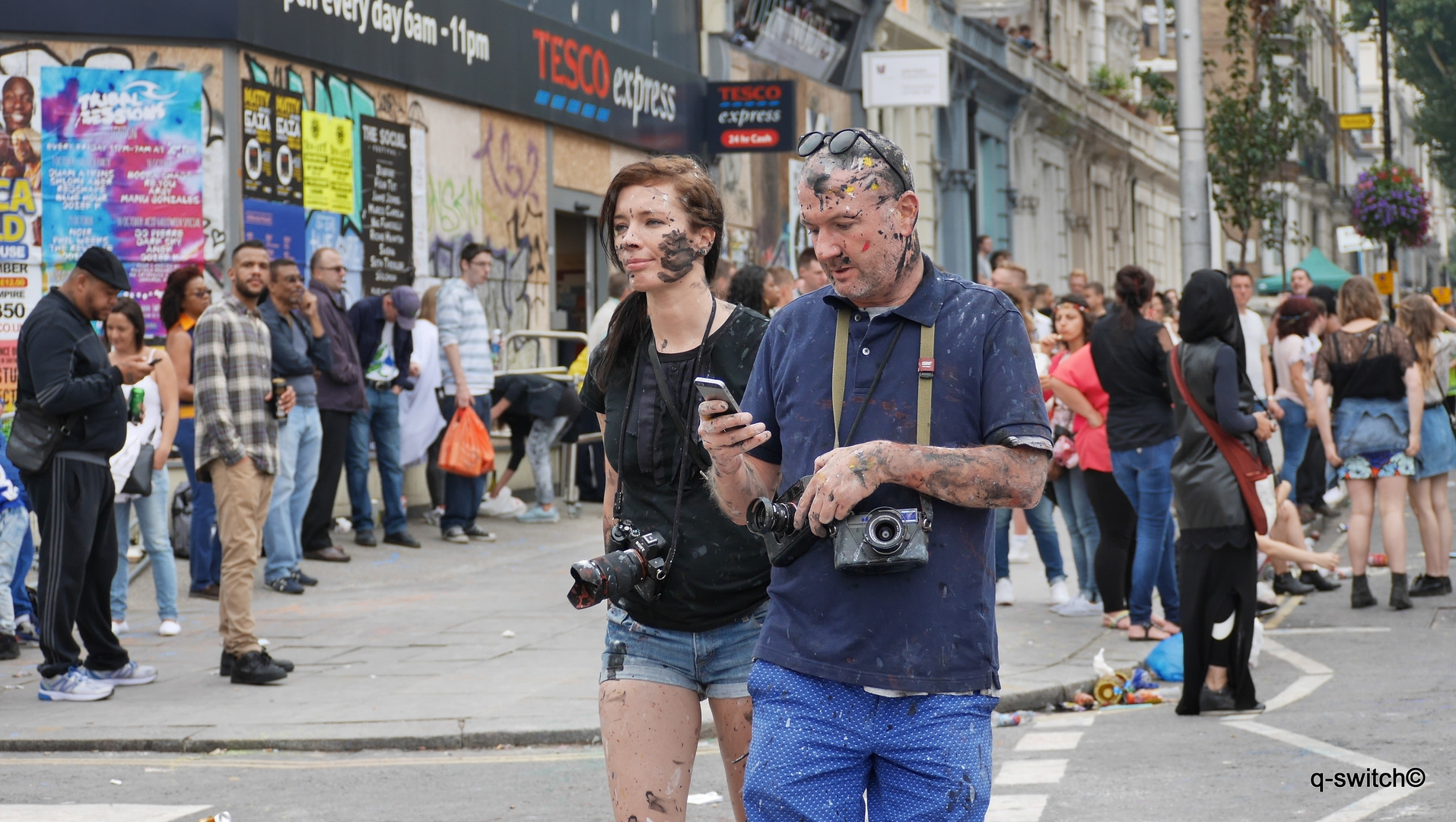 Phographers at Notting Hill Carneval