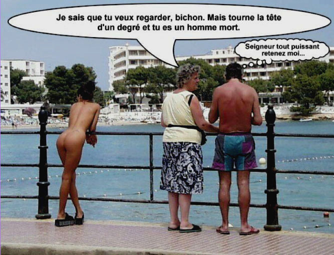 Photo d'humour - De quel droit - aucune loi, interdit de regarder..