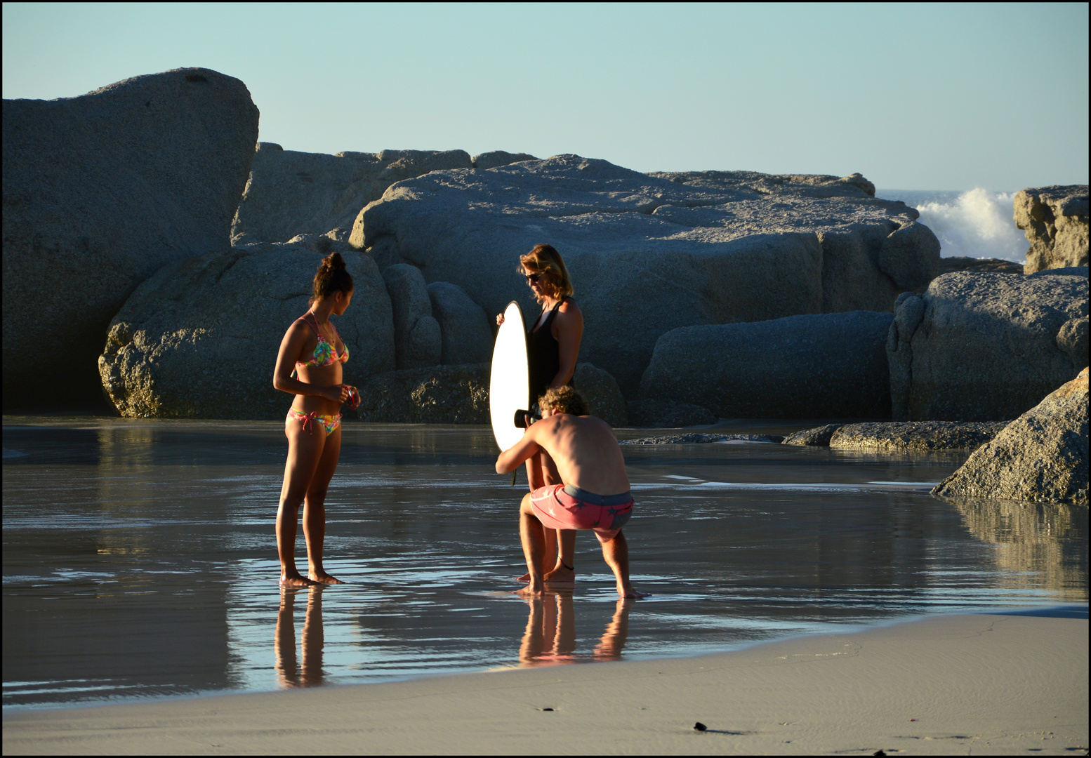 Photo shooting on the beach. Noordhoek Beach, Cape Penninsula, SA