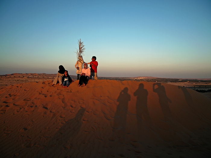 Photographer in shadow