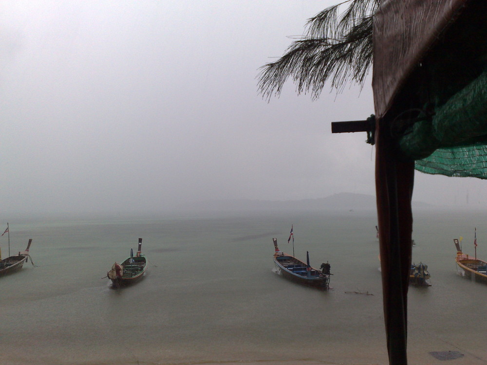 Phuket. Rain at Rawai.