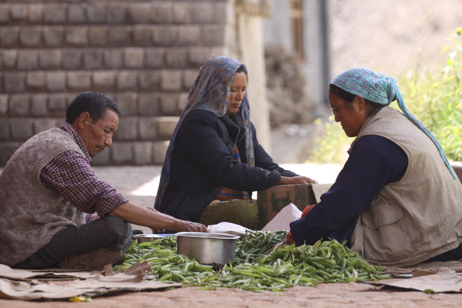Phyang Monestary: Preparing food