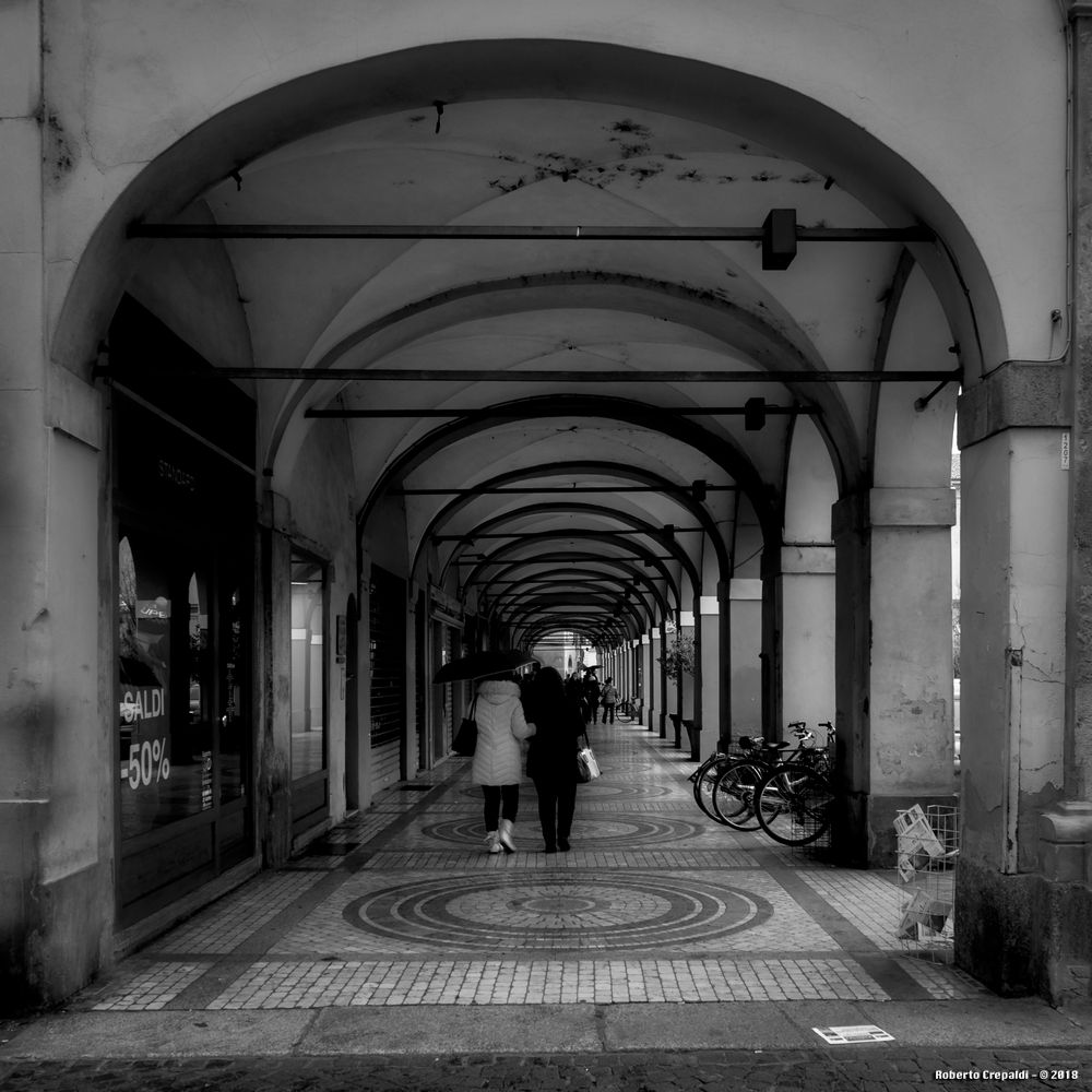 Piacenza, piazza Duomo, portici