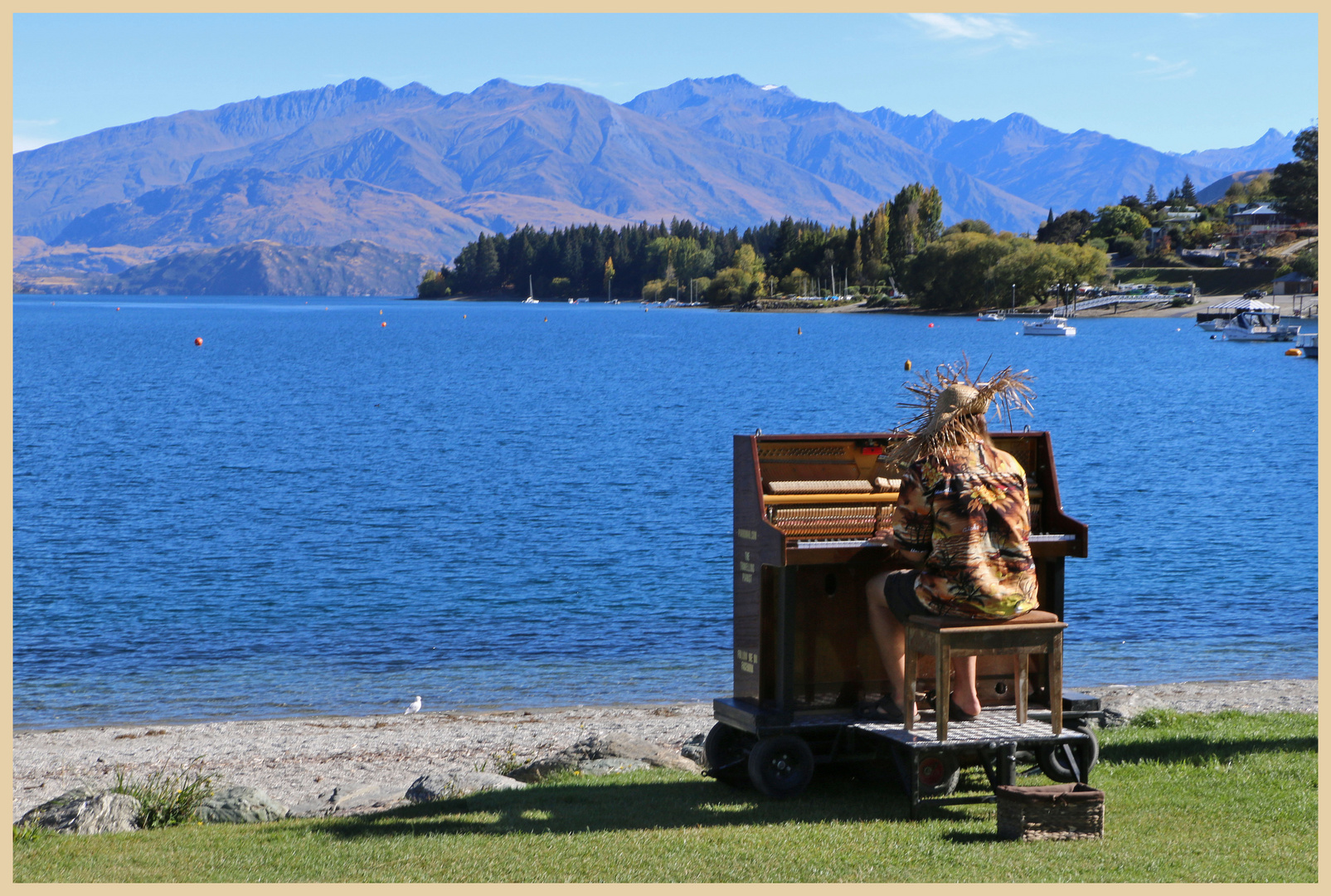 pianist at lake wanaka