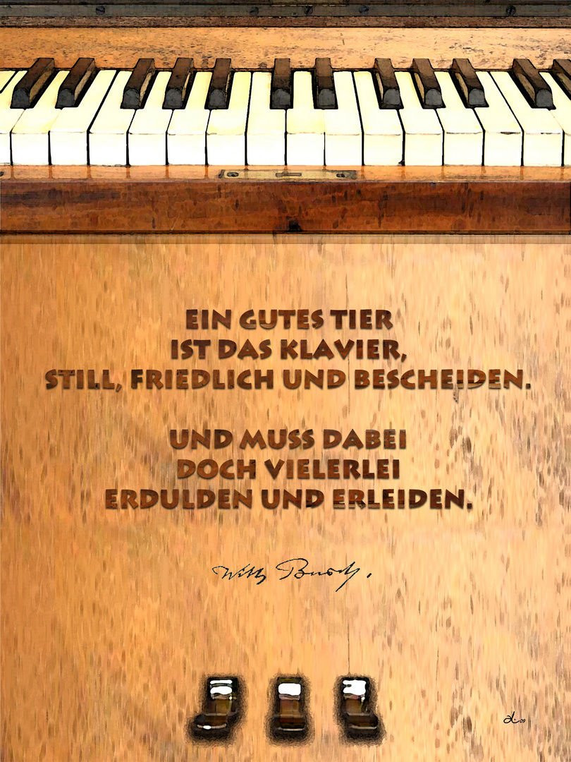 Piano-Pein à la Wilhelm Busch