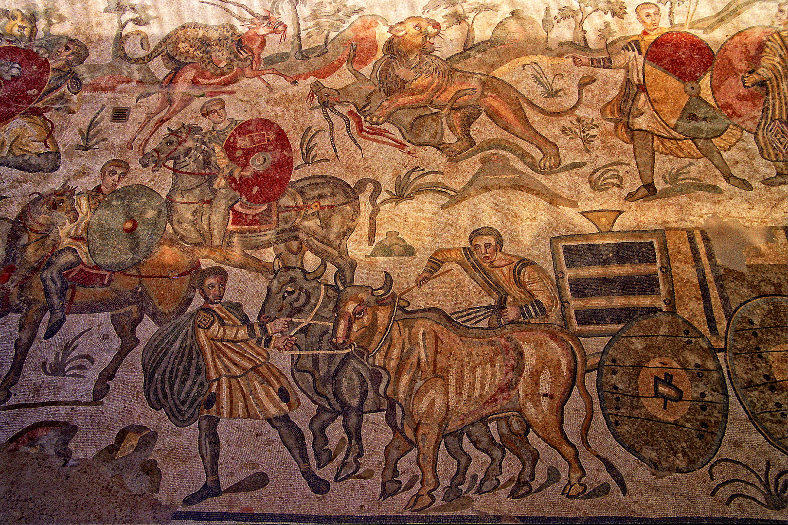 Piazza Armerina: Römisches Mosaik in der Villa Romana de Casale