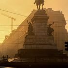 Piazza Cairoli in una fredda mattina di dicembre