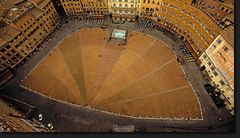 Piazza del Campo vom Torre del Mangia-Siena - Toskana