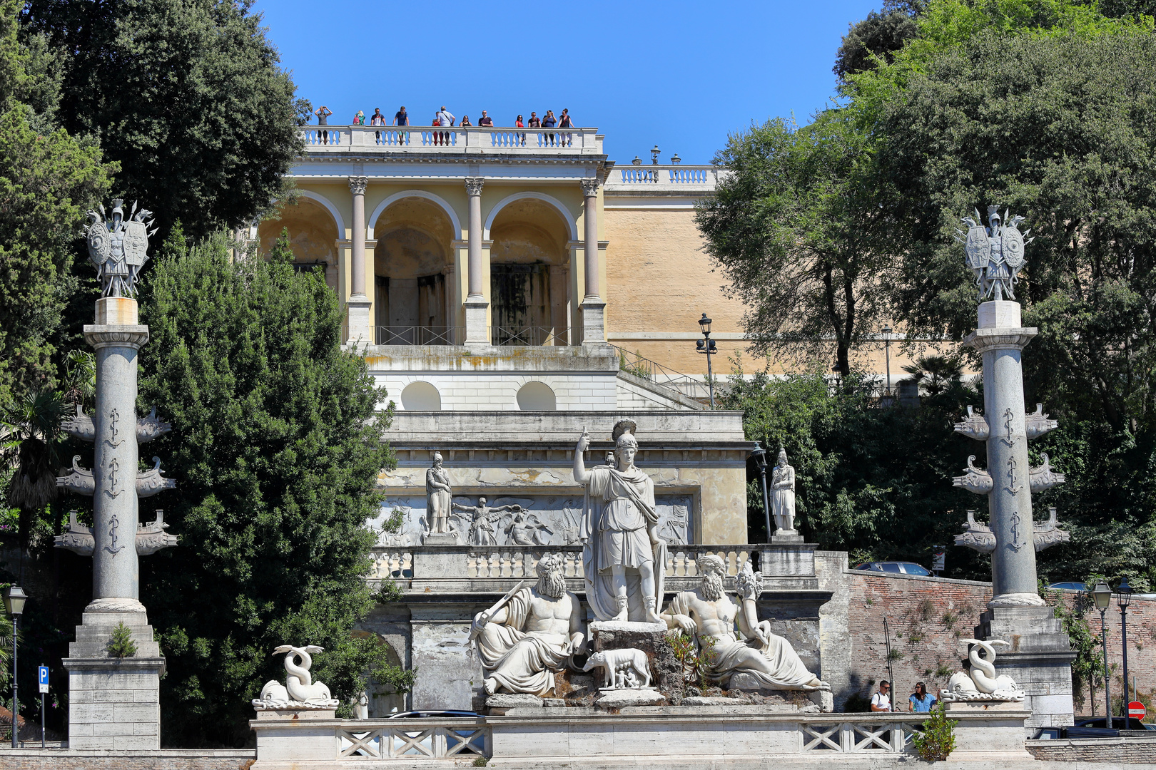 Piazza del Popolo - Fontana del Pincio - Rom