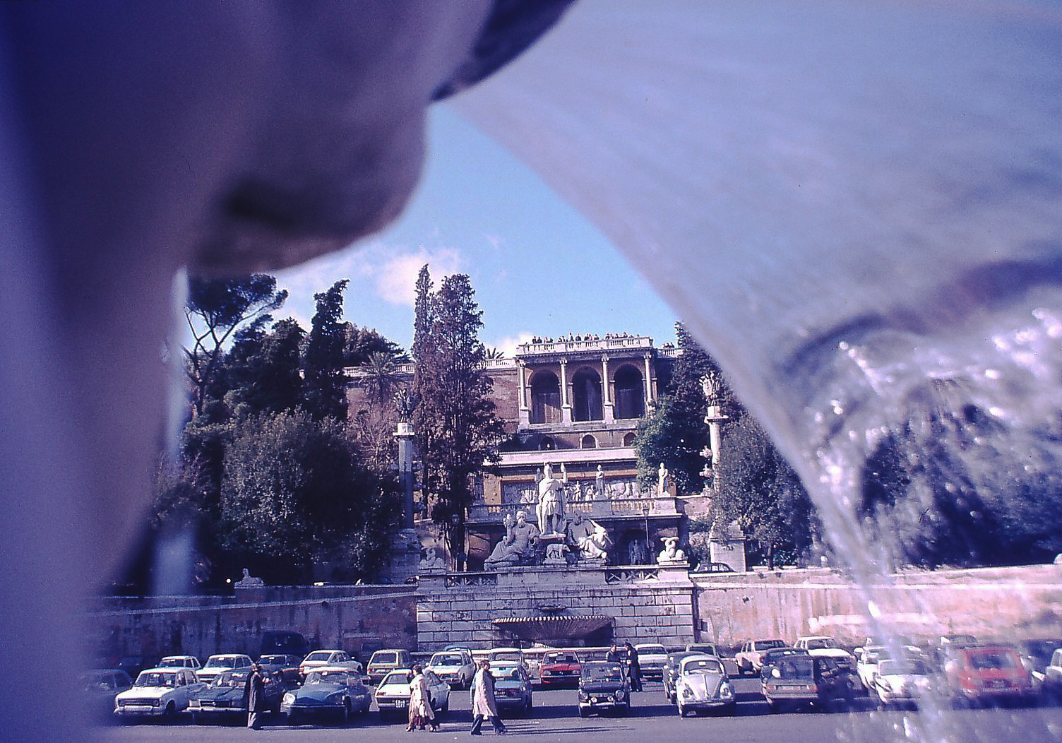 Piazza del Popolo in den Siebzigern