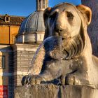 Piazza del Popolo - Particolare delle fontane alla base dell' Obelisco