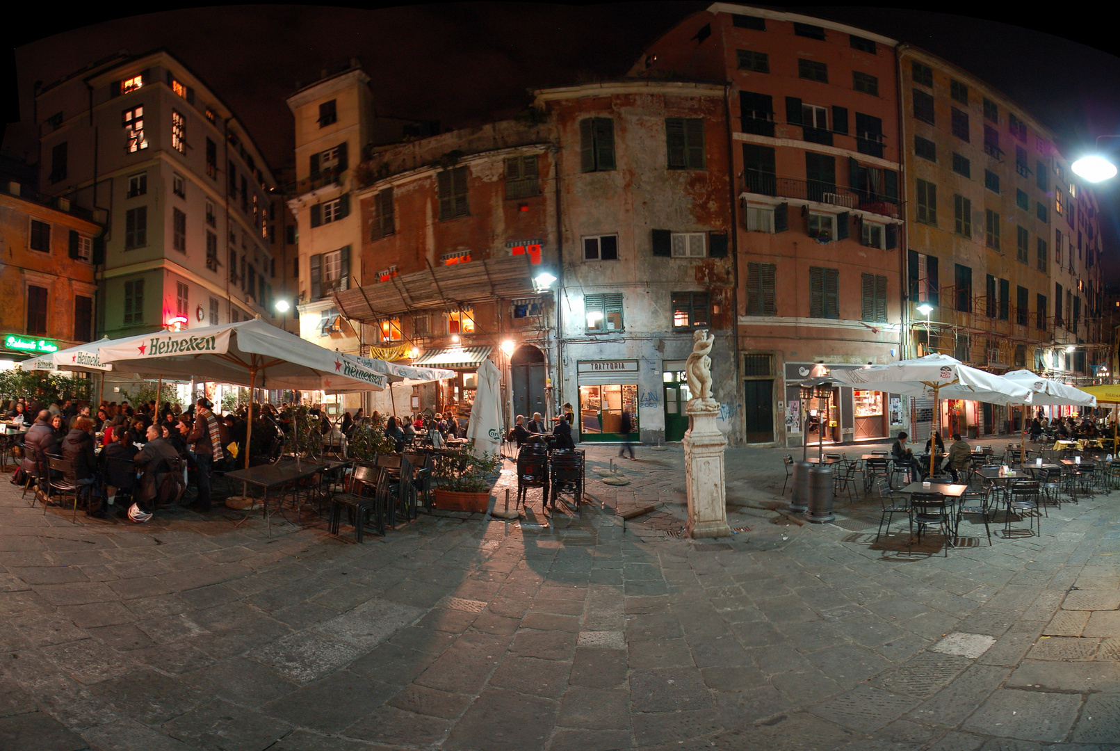 Piazza Erbe Genova at night