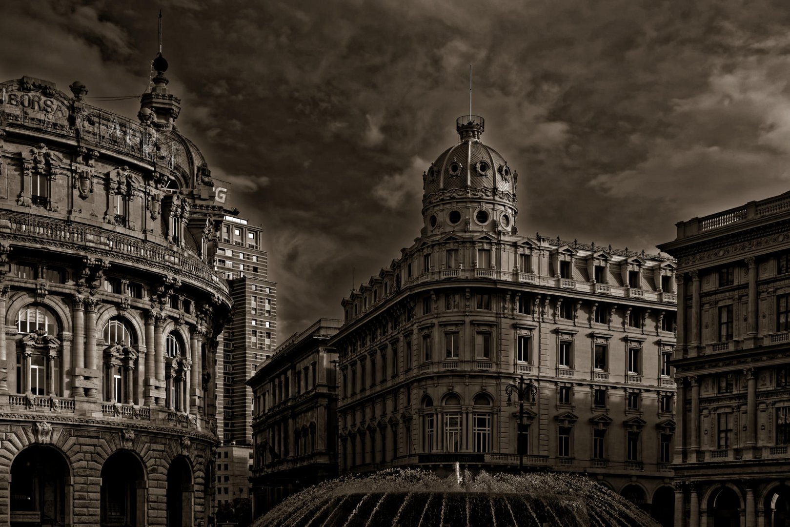 Piazza Ferrari, Genova.