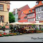 Piazza fiorita a Gottingen