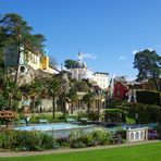 Piazza im Zentrum von Portmeirion in West-Wales