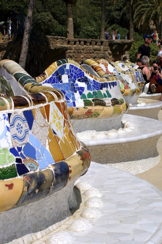 piazza mercato, park Guell, Barcelona