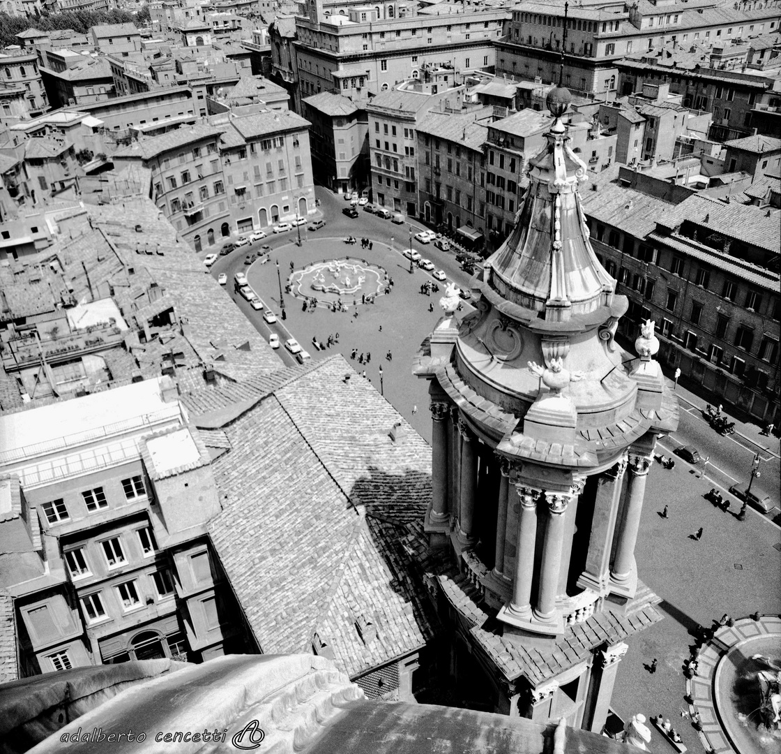 Piazza Navona dalla cupola di sant'Agese