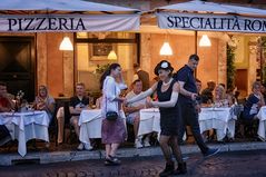 Piazza Navona - Lady in Black -