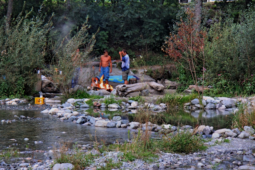 Picknick am Fluss