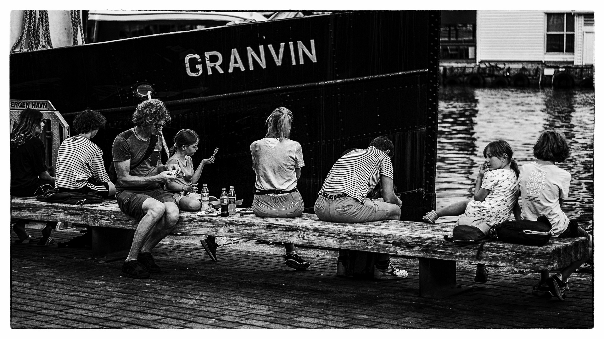 Picknick am Hafen