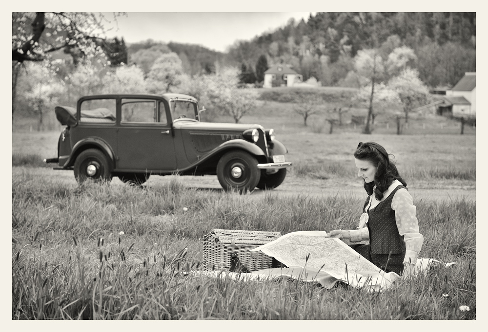 Picknick am Wegesrand