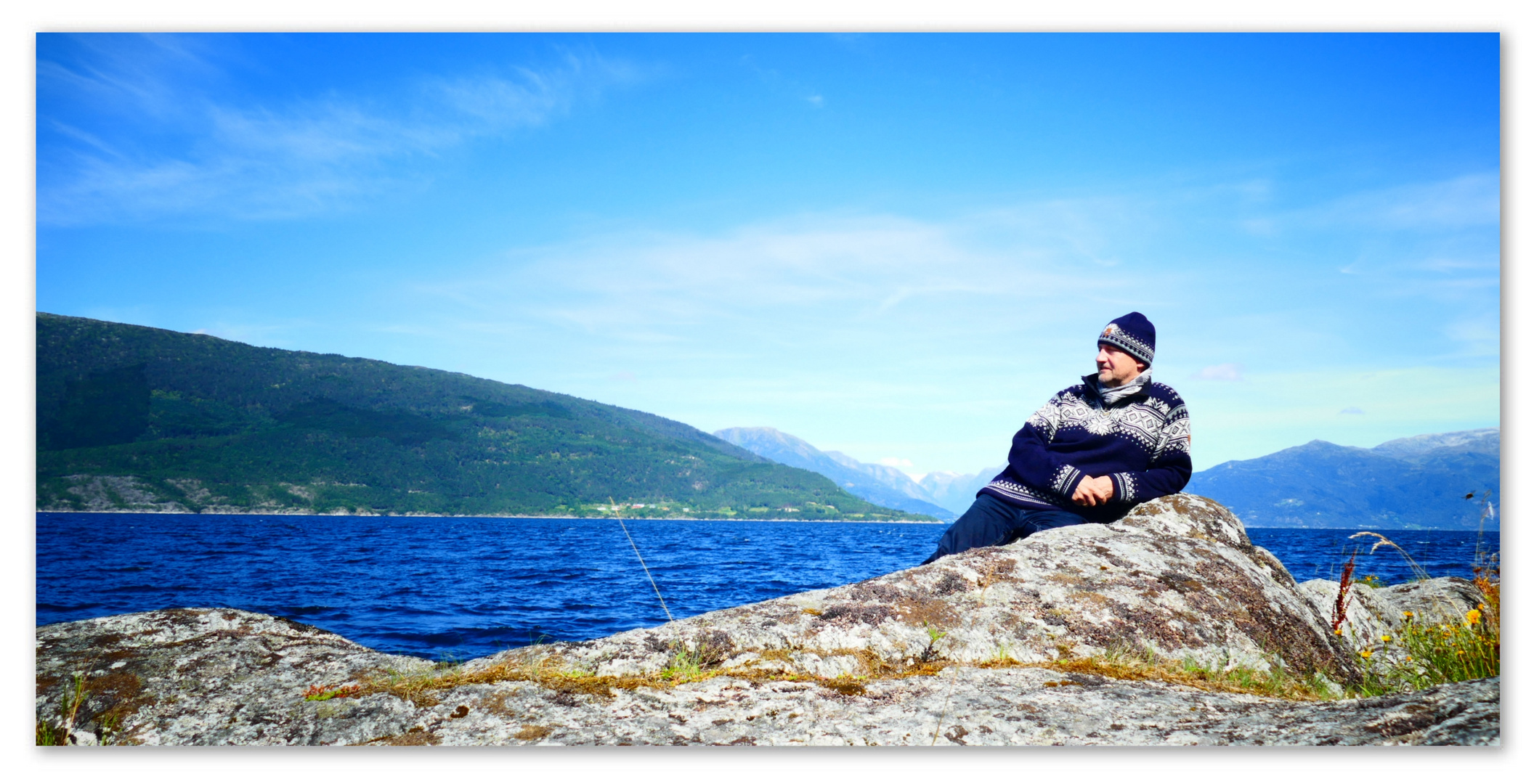 Picknick auf unserer Insel im Sognefjord 