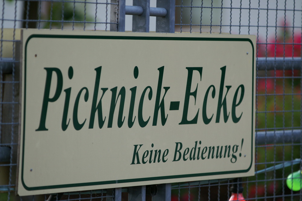 Picknick-Ecke - keine Bedienung