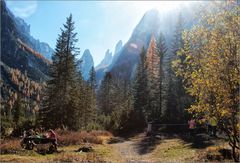 Picknick im herbstlichen Fischleintal