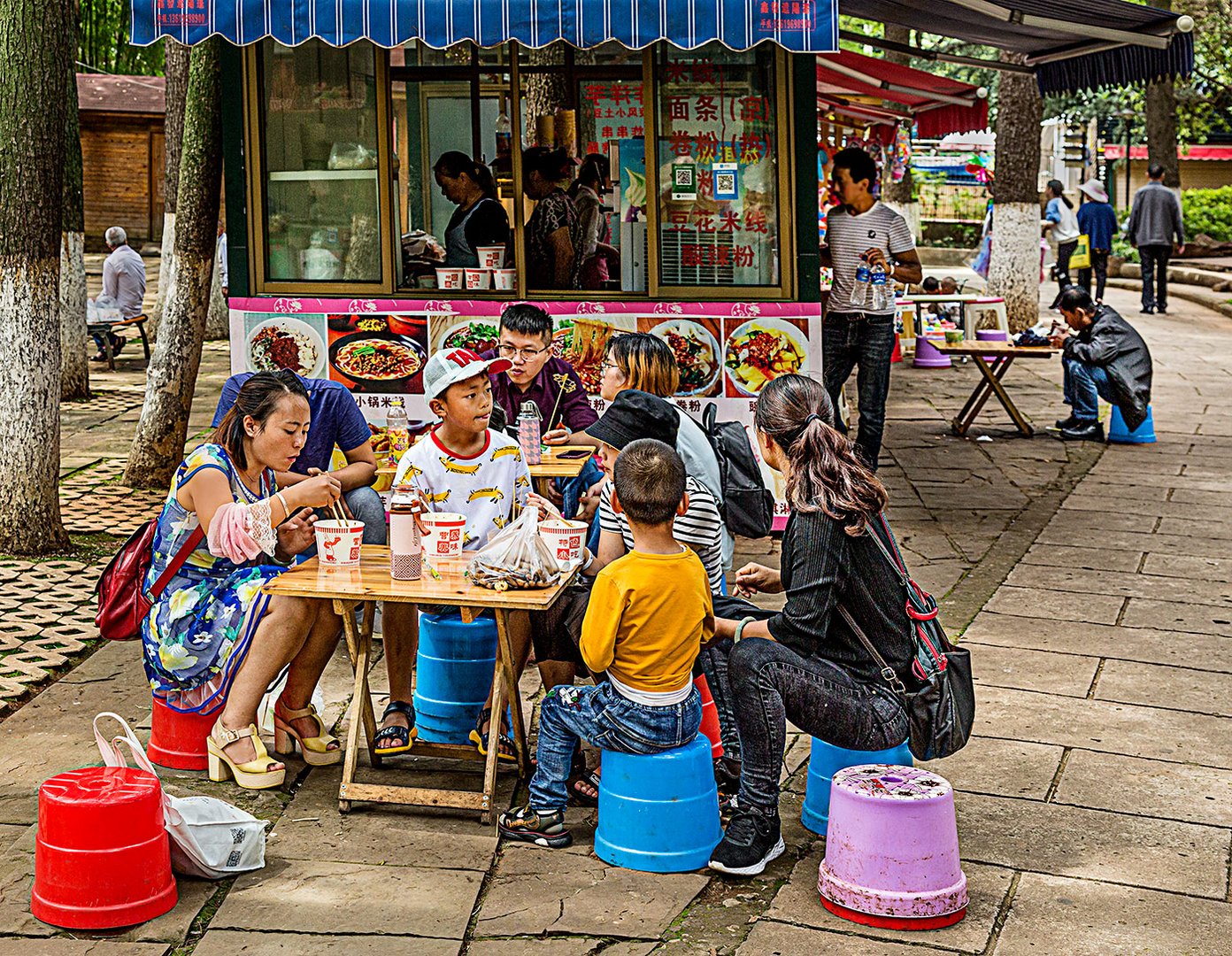 Picknick im Park in Kunming