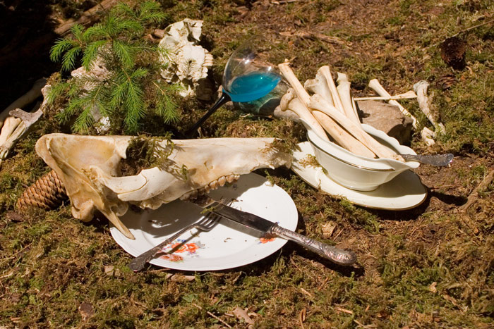 Picknick im Wald - romantischer Stoffkreislauf