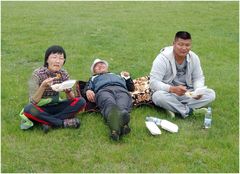 Picknick in der Mongolei