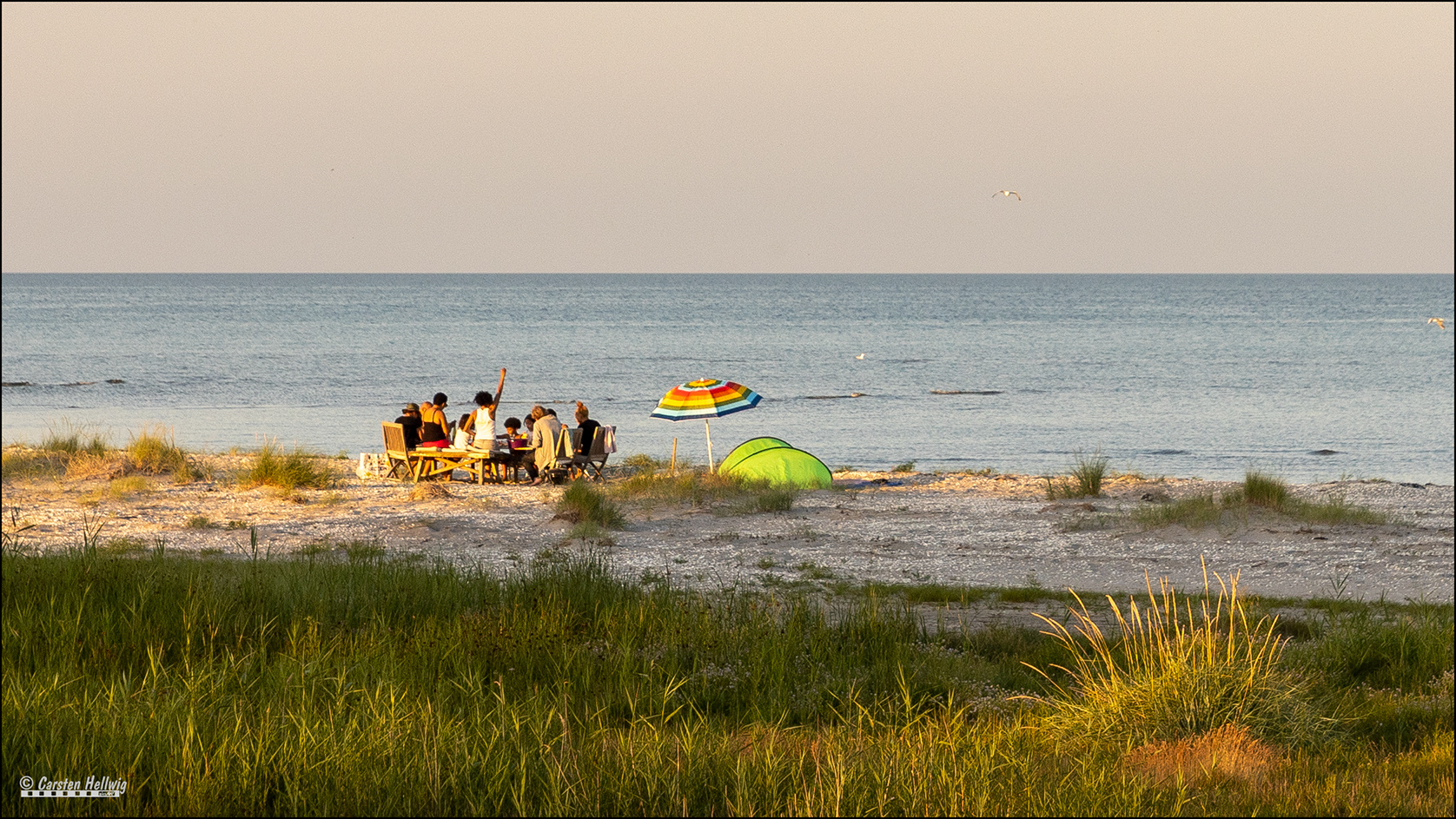 Picknick und Meer