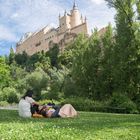 Picnic group under the castle