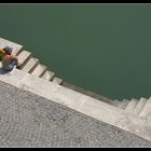 Picnic solitario sul lungo Tevere