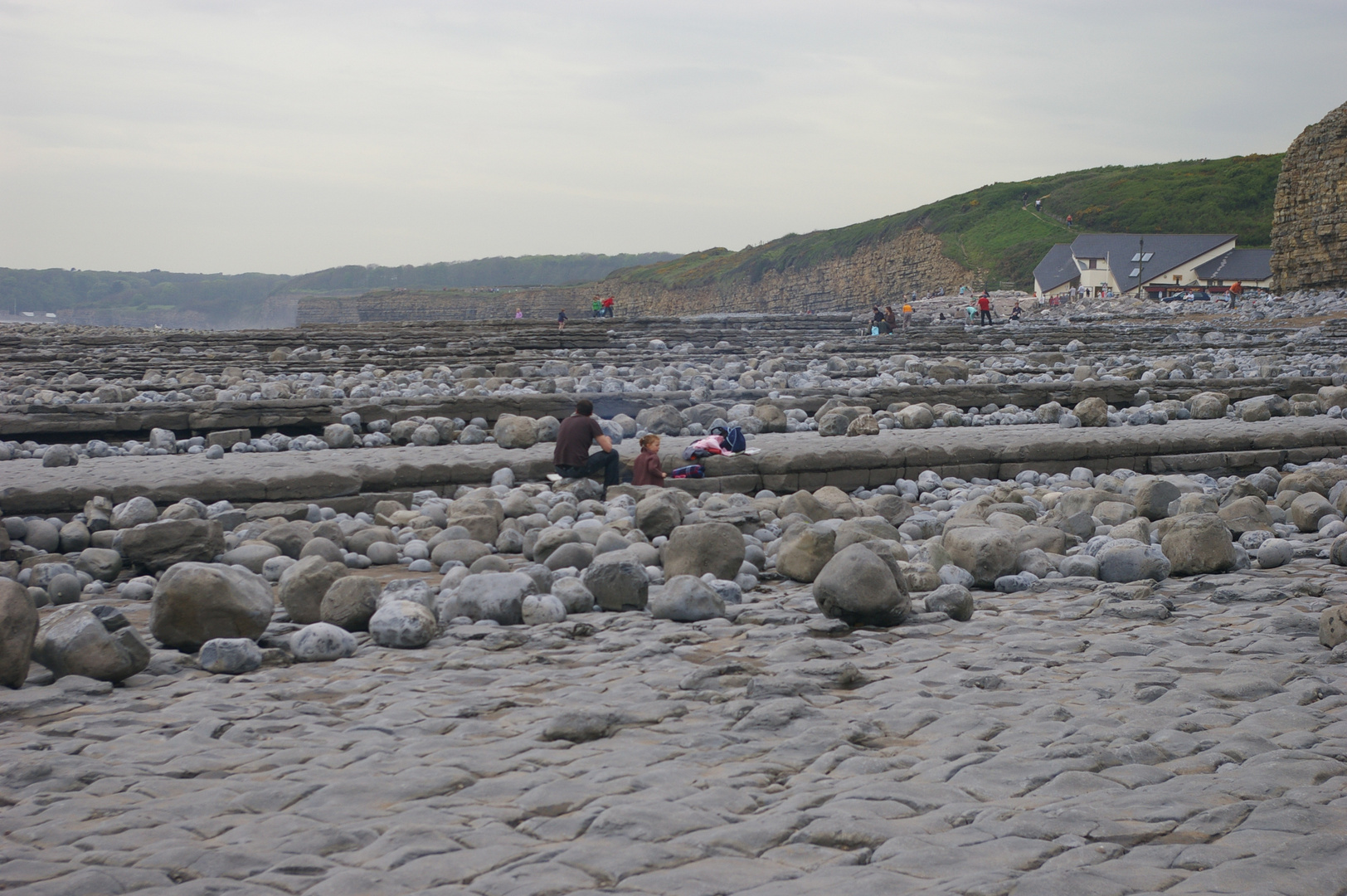 Picnic sur une plage du sud du Pays-de-Galles en 2008