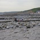 Picnic sur une plage du sud du Pays-de-Galles en 2008