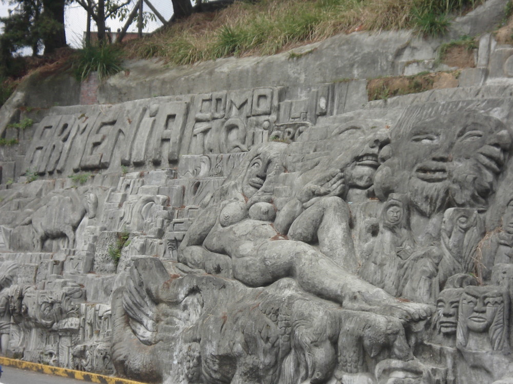 piedra tallada "salento quindio" colombia