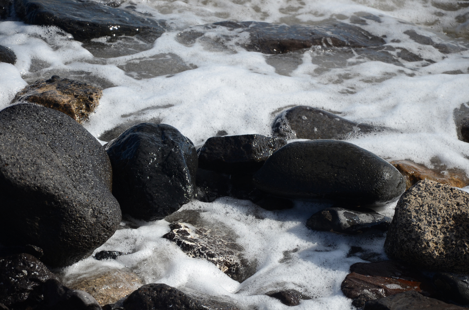 Piedras bañadas por la marea