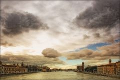 Piena dell'Arno sulla Torre della Cittadella (PI)