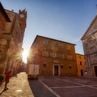 Pienza am Morgen - Piazza Pio II