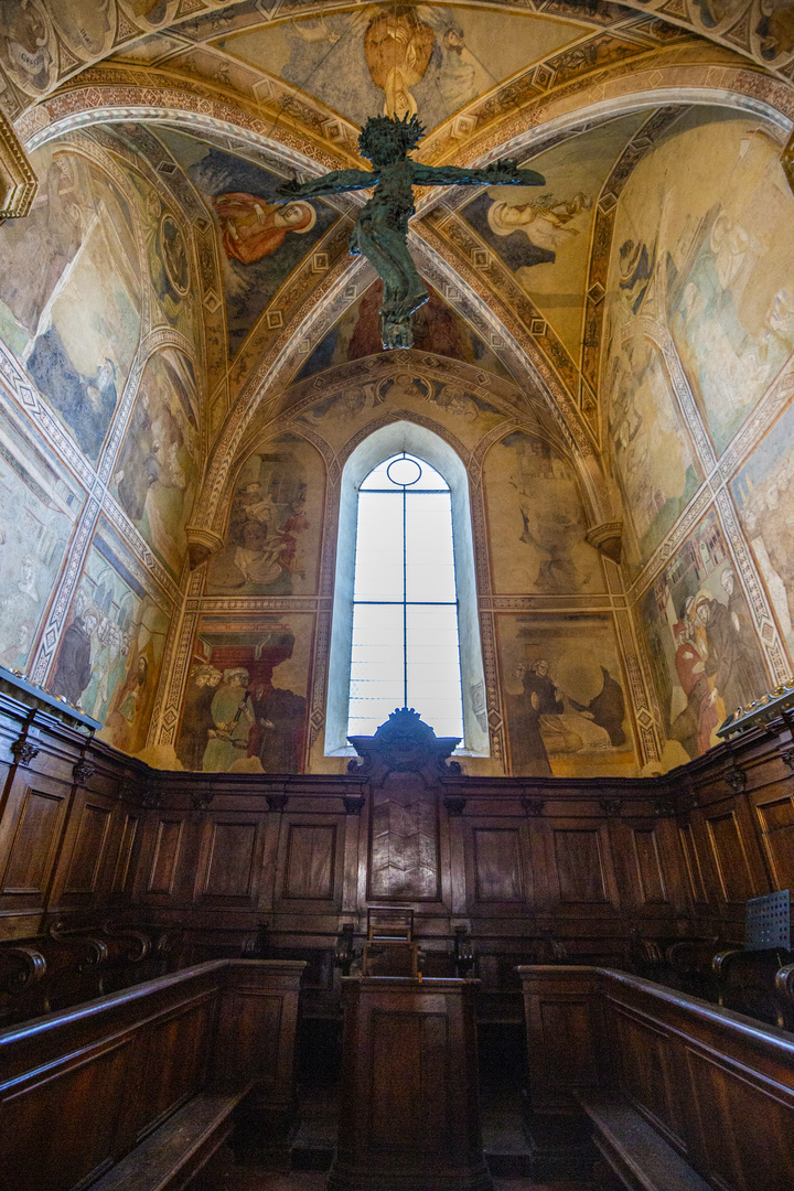 Pienza - die Fresken im Presbyterium der Kirche San Francesco