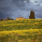 Pienza sotto la pioggia