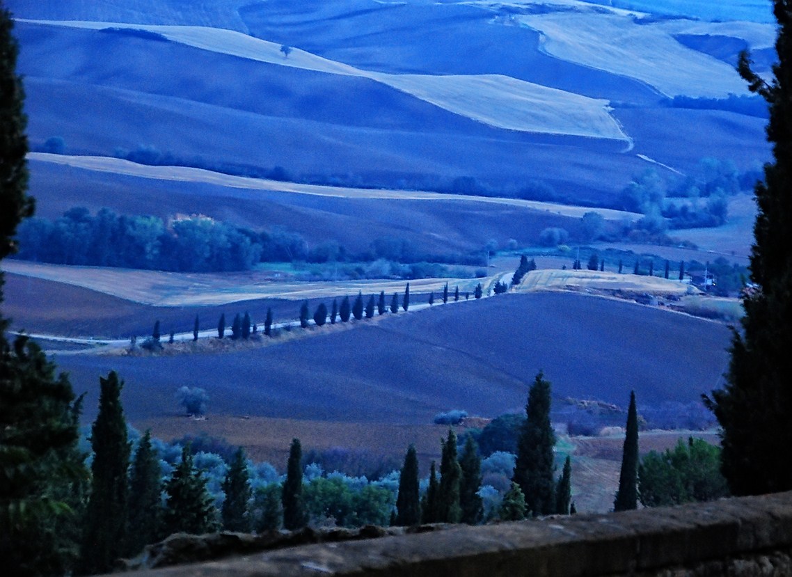 Pienza's Sicht auf die Toskana