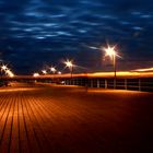 pier by night in "Jastarnia" city on "hel" peninsula