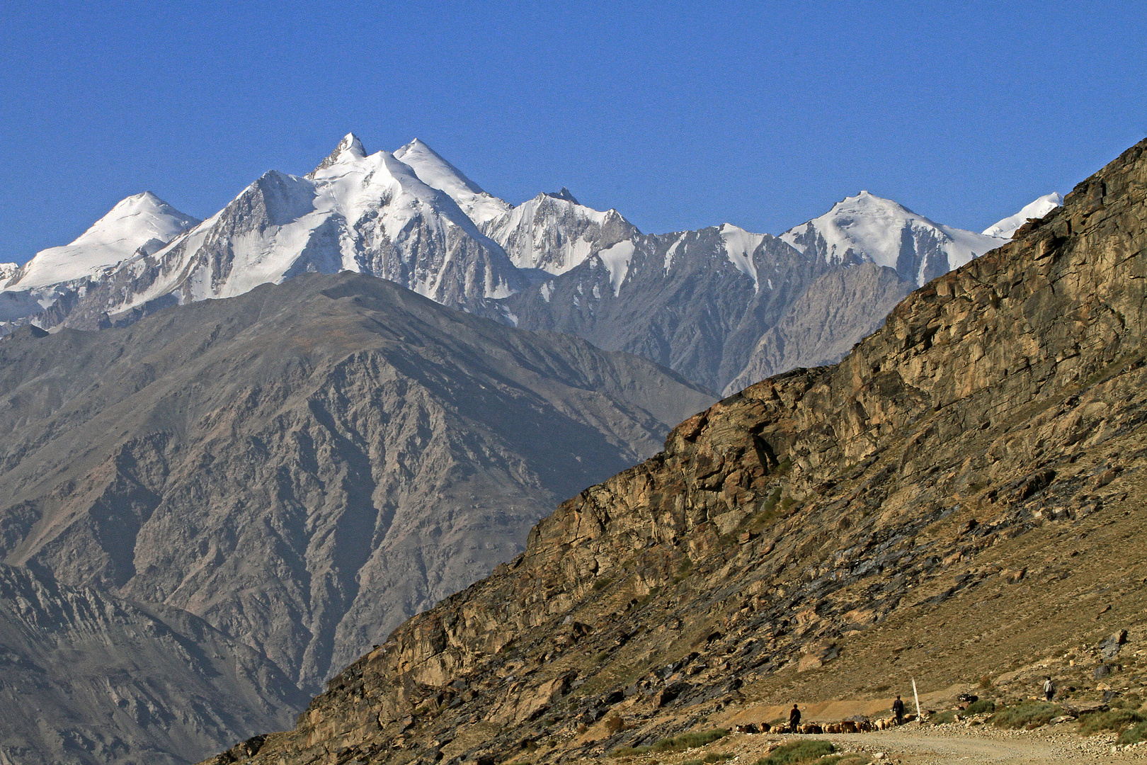 Pik Karl Marx (6.723 m) im Pamir, Tadschikistan