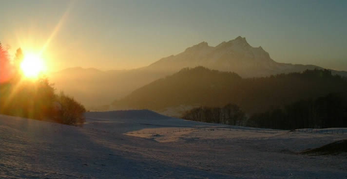 Pilatus im Sonnenuntergang